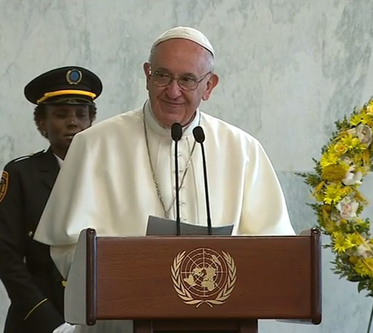 Saludo del Santo Padre Francisco al personal de la Sede de la Organización de las Naciones Unidas